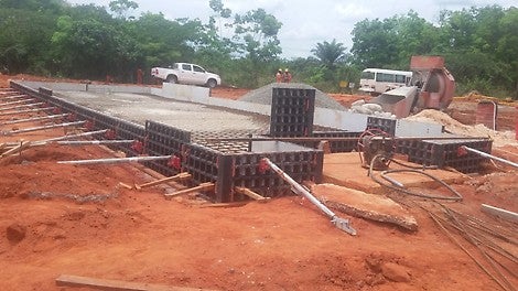 48&quot; Pig launcher concrete foundation