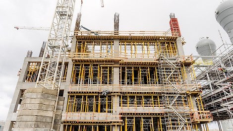 Realizacja projektu Polimery Police. Odcinek realizowany przez Unibep.