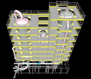 Her ses det tekniske 3D design af projeketet.