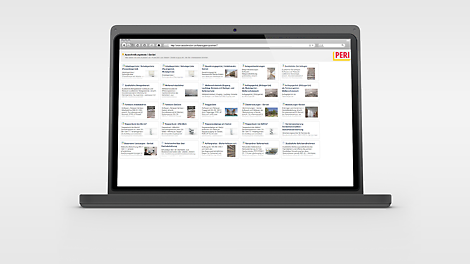 Umfangreiche Ausschreibungstexte für viele PERI UP Gerüstanwendungen