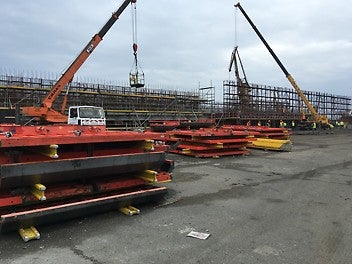 Изграждане на кесони, Терминал 2А, порт Бургас