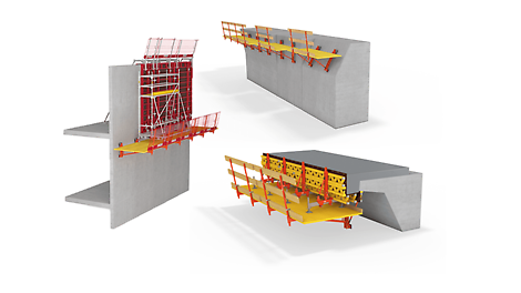 Das VARIOKIT Konsolsystem VGK basiert auf Bauteilen des VARIOKIT Ingenieurbaukastens und findet Anwendung im Brückenbau sowie im klassischen Hochbau.