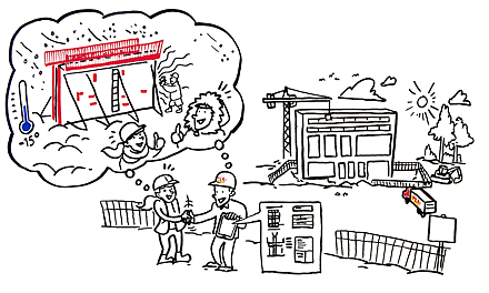 Autamme rakentamaan.<br/>Kaikissa kohteissa.<br/>Kaikenlaisissa olosuhteissa.