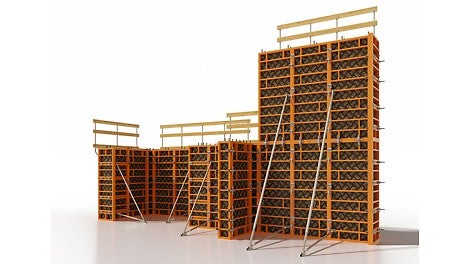 Стальная крупнощитовая опалубка для стен, колонн, фундаментов и лифтовых шахт. В наличии на складах по всей России. 