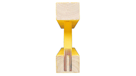 GT 24: Knutepunktene i drageren er utført med fingerskjøt som garanterer lang levetid på gitterdrageren