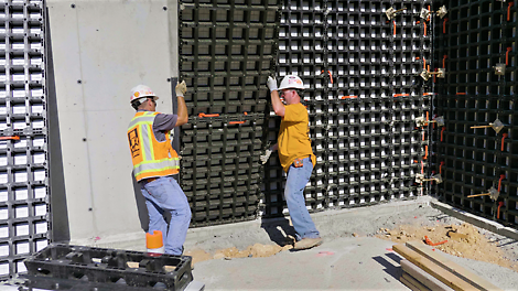 PERI donated DUO handset formwork for this cause, it made quick work of the foundation walls for the home. It is light and easy to move by hand.
