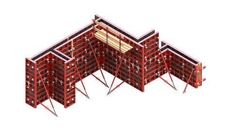 Легкая рамная опалубка SOLO подходит для гражданского, промышленного и подземного строительства