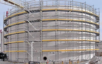 Леса PERI UP Flex позволяют точно повторять форму объекта