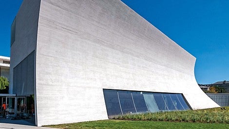 The three pavilions were built with architectural concrete of the highest quality.<br/>(Photo: Cowles Graphic Design)