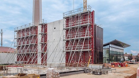 RS strekk- og trykkstøtter brukes til vertikale justeringer og overføring av vindlaster fra vegger, søyleforskaling, samt prefabrikkerte betongelementer.