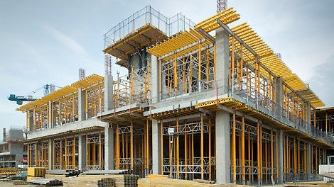 Each MULTIPROP has an integrated tape measure which can be pre-set before erection saving time-consuming measuring and re-adjustments