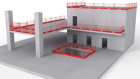 The safety system for temporary edge protection