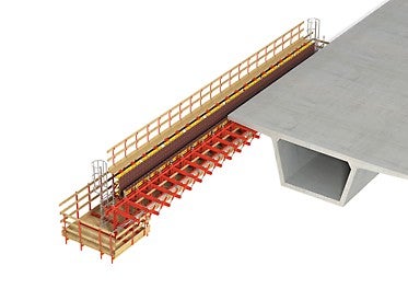 Die VARIOKIT Gesimskappenbahn zur Herstellung oder Sanierung von Gesimskappen am Brückenrand und zwischen Überbauten <br/>