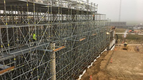 Stor fleksibilitet med PERI UP Flex dæk stillads