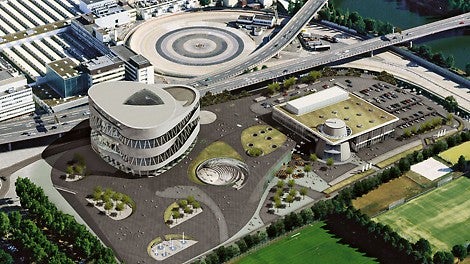 Modellgrafik des Mercedes-Benz Museums