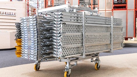 Ordnung auf dem Hof - Effizienz auf der Baustelle. Die Lager- und Transportlösung für Ihre Bauteile.
