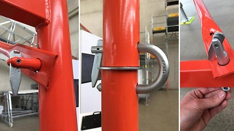 Features that set it apart from conventional systems include replacing standard bolts with gravity locks and double pins, resulting in less parts and pieces needed overall.