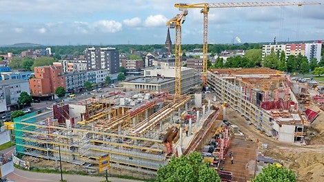 Der sportliche Terminplan, das enge Baufeld und eine dementsprechend schwierige Baustellenlogistik stellten hohe Anforderungen an das engagierte Baustellenteam.