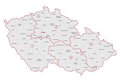 Regiony manažerů odbytu lešení