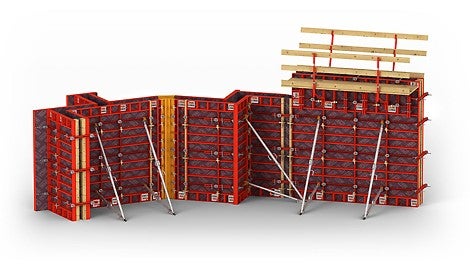 Lightweight wall formwork with cleverly designed corner solution<br/>