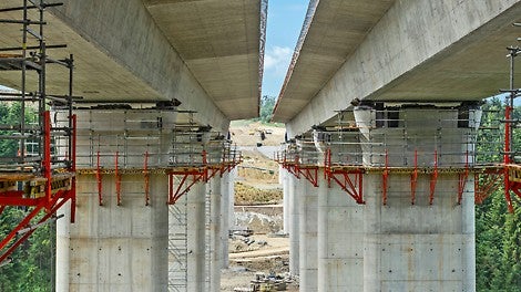 Budowa drogi ekspresowej S7 Lubień - Rabka-Zdrój, odcinek I - obiekt 14. Fot. Wojciech Dziedzic