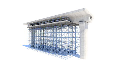 Устойчивая и гибкая система лесов с высокой несущей способностью