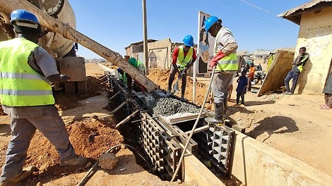The use of DUO formwork for the construction of drains 