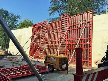 Подпорни стени - стенен кофраж TRIO