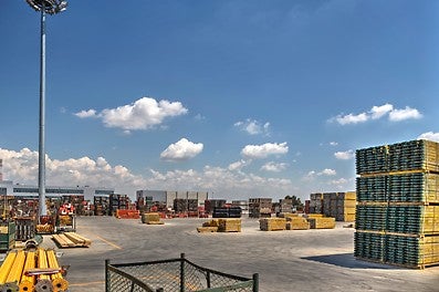 The PERI material yard