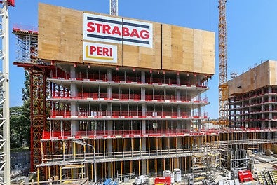 Ausfahrbühne - RCS-P Kletterschutzwand über 2,5 Geschosse | MULTIPROP Deckenstützen für Unterstellung