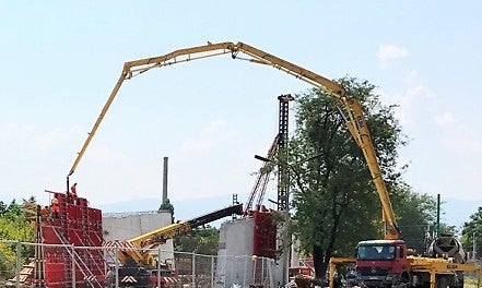 Бетониране на подпорна стена - стенен кофраж TRIO