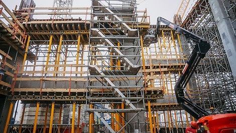 Realizacja projektu Polimery Police. Odcinek realizowany przez Unibep.