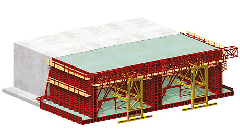 Zestaw inżynieryjny VARIOKIT do budowy tuneli - schemat metody odkrywkowej (monolitycznej) - wariant 1