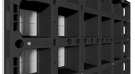 No measuring needed due to imprinted imperial column dimensions in 2“ increments. Corner connectors attach in seconds. Watch the video (in the second tab) to see how the column is assembled.