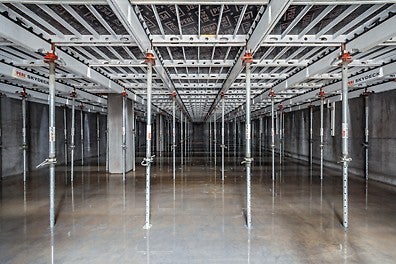 Die einfache Montagelogik und geringe Anzahl an erforderlichen Stützen sorgen für einen schnellen Aufbau<br/>