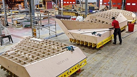 Fabrication in action at Rugby. 