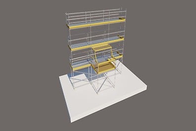 The PERI UP Loading Bay in a standard arrangement can be loaded up to 10kN/m²