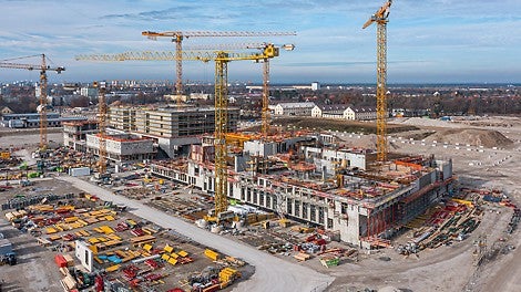 Na území bývalých kasáren v mnichovské čtvrti Freimann vzniká nový, moderní areál školy se dvěma bloky budov pro základní školu a gymnázium.