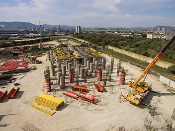 Декофраж на кръгли колони, изпълнение със SRS Кофраж за кръгли колони