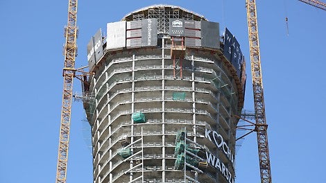 Warsaw Spire - rusztowania