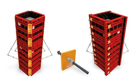 The innovative connection technology using X-Bolts and T-Bolts allows for fast assembly and disassembly of the formwork.<br/>