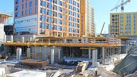 Delfiiniparkki valmistuu Hyperionin ja Atlaksen yhteyteen. Parkkihallista on suora kulku asuinrakennuksiin.