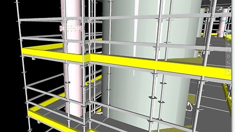 Designfasen giver kunden en god fornemmelse af mulighederne med PERI UP Flex og den endelige opstilling.