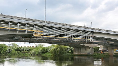 PERI UP scaffolding enables repair work on the A52 Clifton Bridge