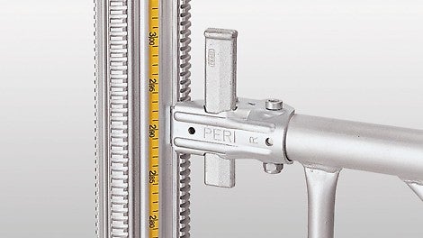 The integrated measuring tape allows exact prop adjustment without any time-consuming measuring and unnecessary lengthy re-adjustments.