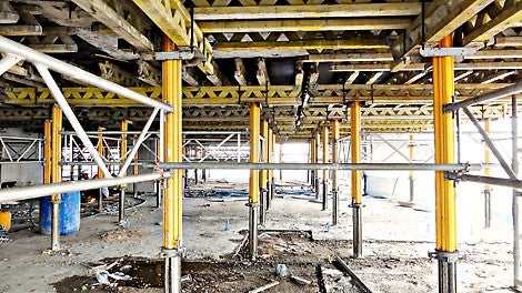 The use of efficient formwork systems for the slabs ensured that the very tight completion deadline for the building shell could be met.