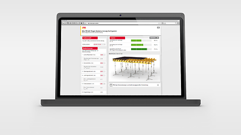 With the MULTIFLEX Girder Slab Formwork Configurator the user configures and optimizes fast and easy the beam/prop spacings and props.