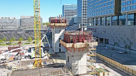 Firdon kuilut valettiin MAXIMO-järjestelmällä. Työtasoina toimivat CB 240 -tasot.