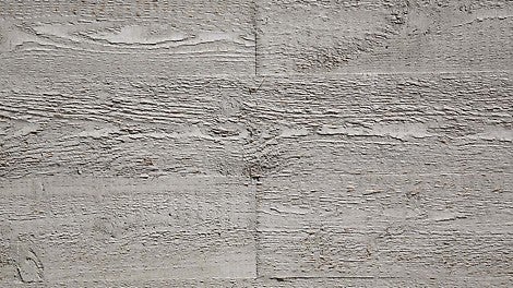Holzoptik der Betonwand