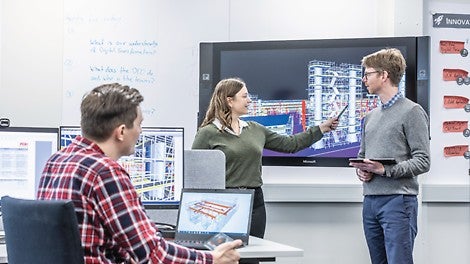 Unsere Softwarelandschaft fügt sich in Ihre bevorzugte Projektumgebung ein. Mit standardisierten Arbeitsmethoden, schaffen wir durchgängige openBIM Prozesse, die sich optimal an Ihre Anforderungen anpassen. Durch die kontinuierliche Sicherstellung reibungsloser Datenschnittstellen steigern wir die Zufriedenheit in Ihren Projekten und optimieren den gesamten Kooperationsprozess. 